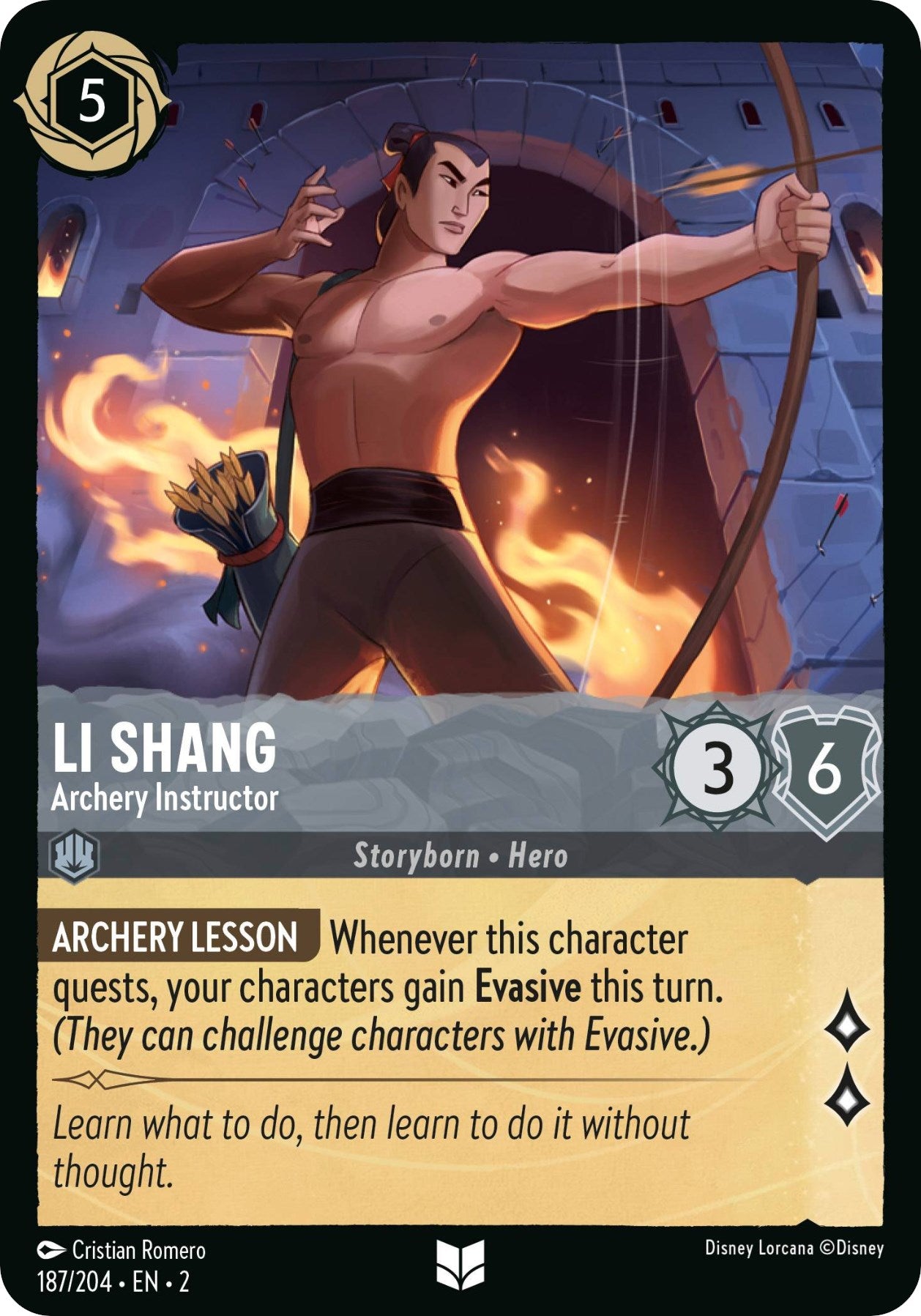 Li Shang - Archery Instructor (187/204) [Rise of the Floodborn] | Rock City Comics