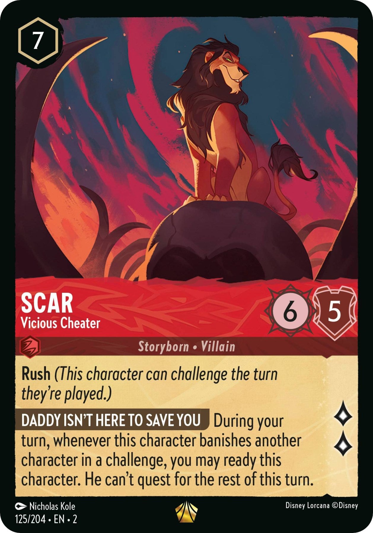 Scar - Vicious Cheater (125/204) [Rise of the Floodborn] | Rock City Comics