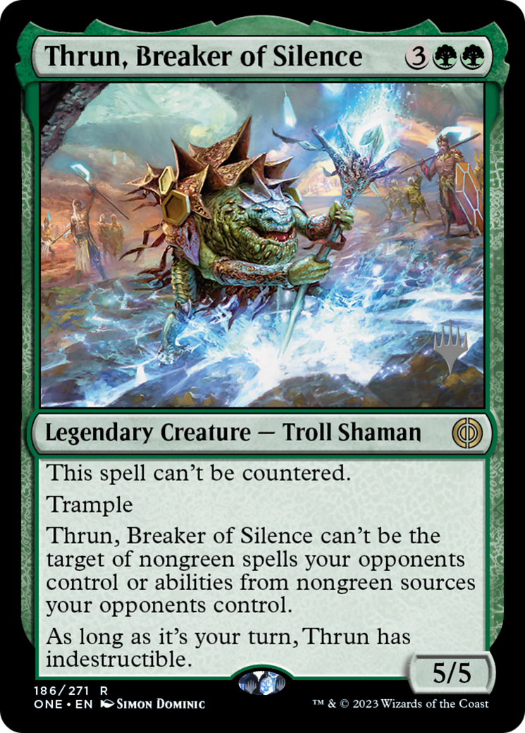 Thrun, Breaker of Silence (Promo Pack) [Phyrexia: All Will Be One Promos] | Rock City Comics