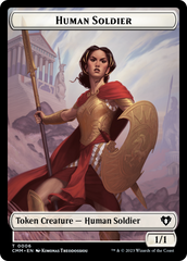 Human Soldier // Elemental (0025) Double-Sided Token [Commander Masters Tokens] | Rock City Comics