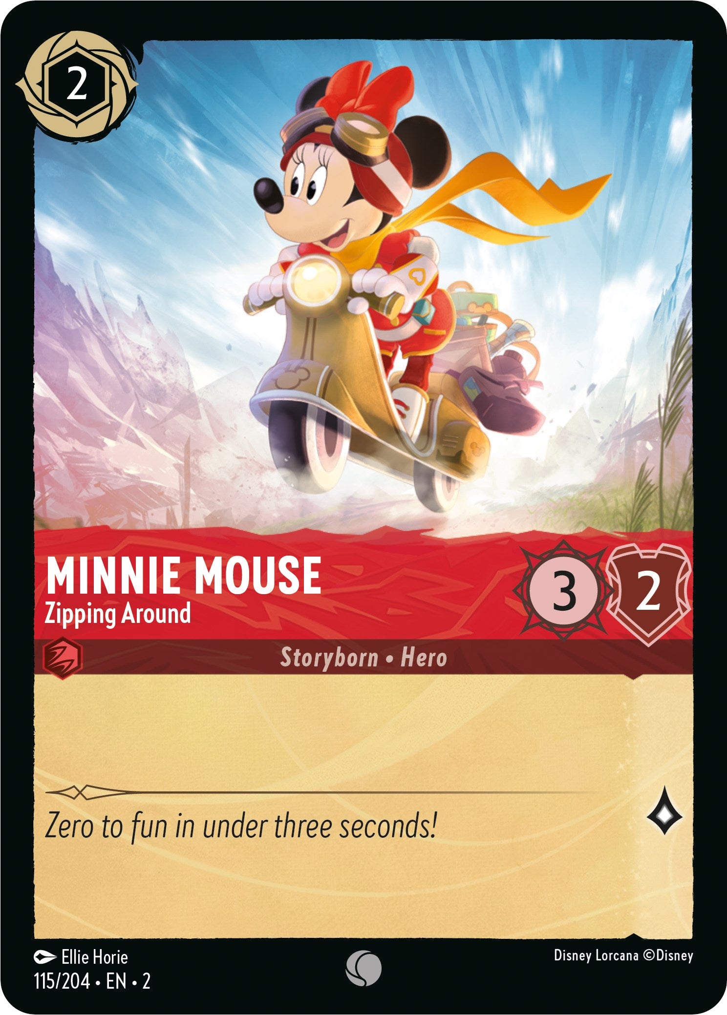 Minnie Mouse - Zipping Around (115/204) [Rise of the Floodborn] | Rock City Comics