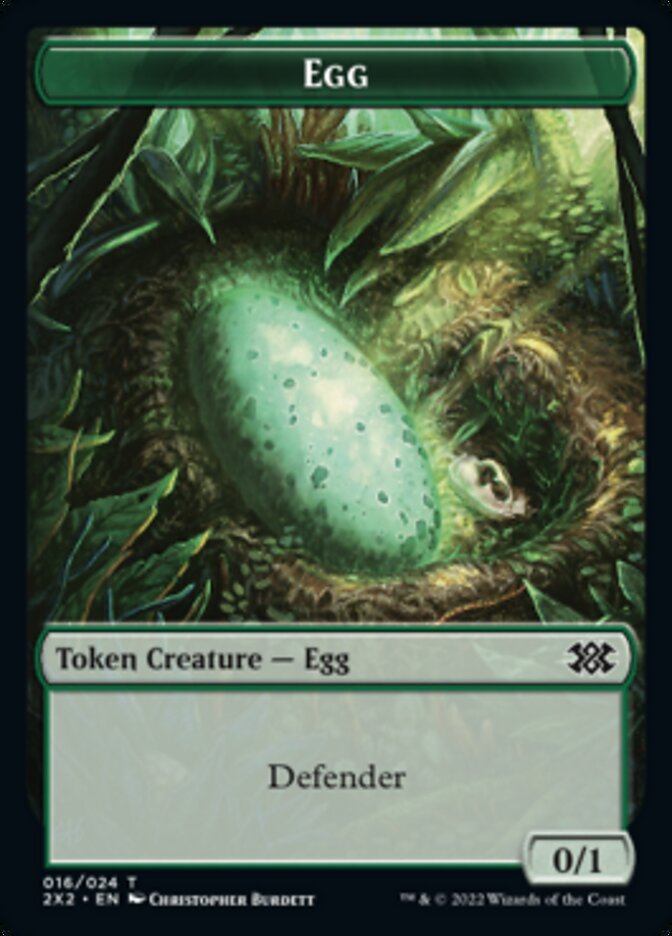 Egg // Aven Initiate Double-Sided Token [Double Masters 2022 Tokens] | Rock City Comics