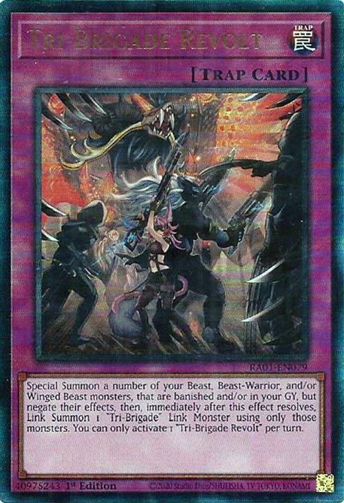 Tri-Brigade Revolt [RA01-EN079] Prismatic Ultimate Rare | Rock City Comics