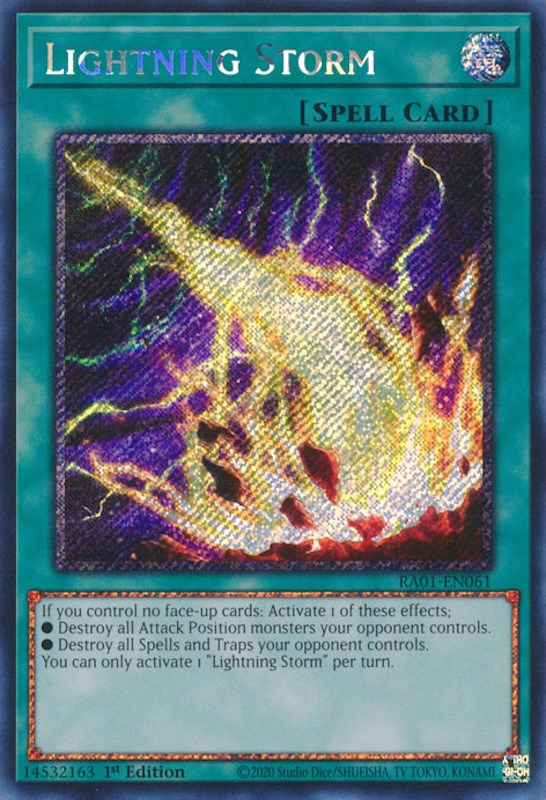 Lightning Storm [RA01-EN061] Platinum Secret Rare | Rock City Comics