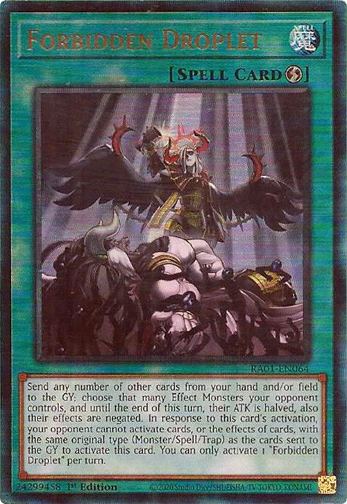 Forbidden Droplet [RA01-EN064] Prismatic Ultimate Rare | Rock City Comics