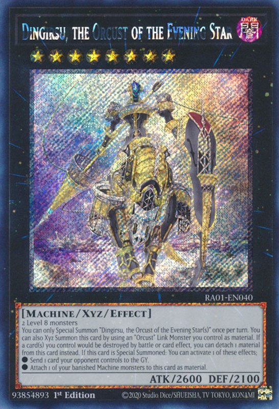 Dingirsu, the Orcust of the Evening Star [RA01-EN040] Platinum Secret Rare | Rock City Comics