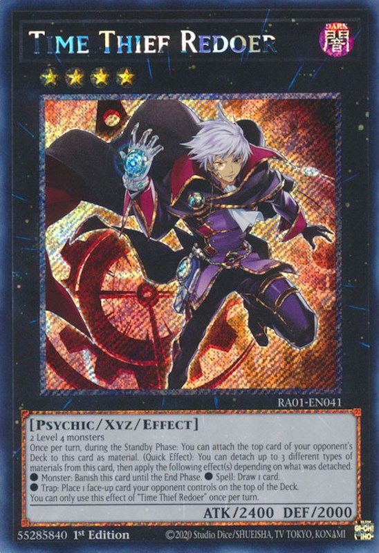 Time Thief Redoer [RA01-EN041] Platinum Secret Rare | Rock City Comics