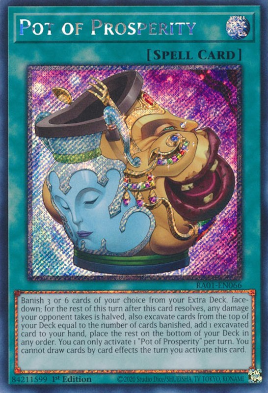 Pot of Prosperity [RA01-EN066] Platinum Secret Rare | Rock City Comics