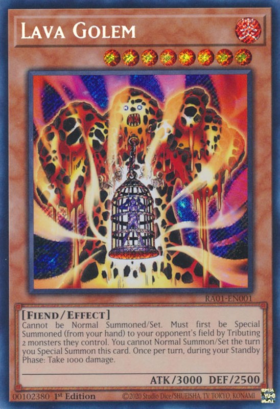 Lava Golem [RA01-EN001] Secret Rare | Rock City Comics