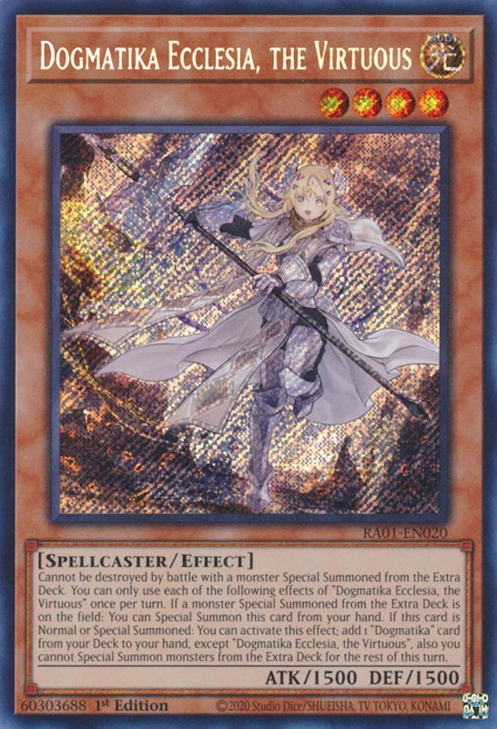 Dogmatika Ecclesia, the Virtuous [RA01-EN020] Secret Rare | Rock City Comics