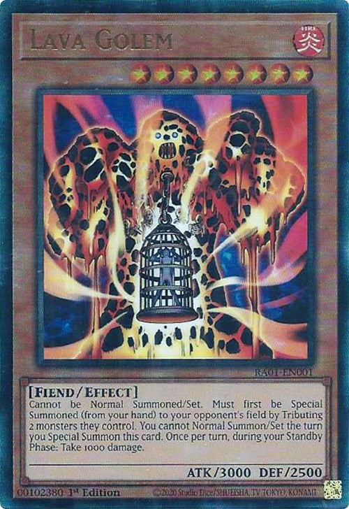 Lava Golem [RA01-EN001] Prismatic Ultimate Rare | Rock City Comics