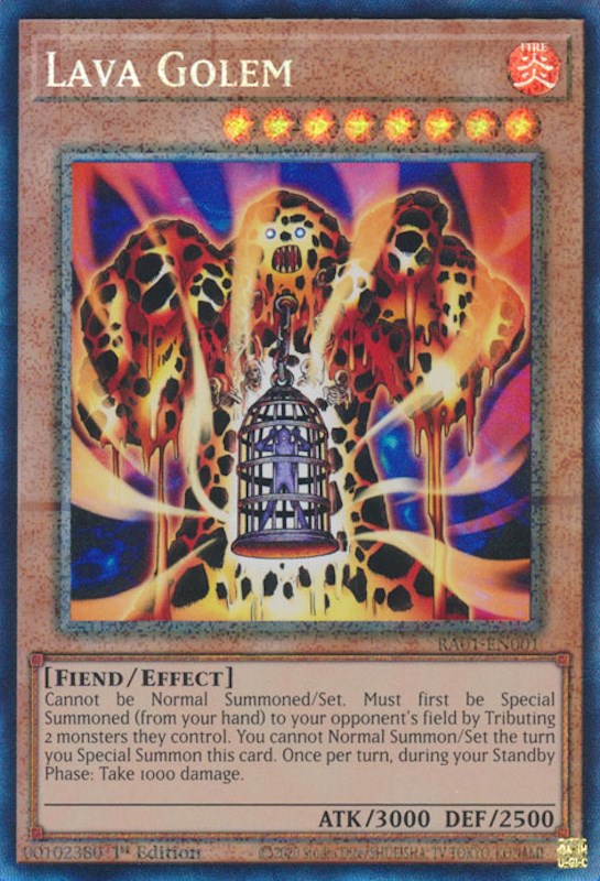 Lava Golem [RA01-EN001] Prismatic Collector's Rare | Rock City Comics