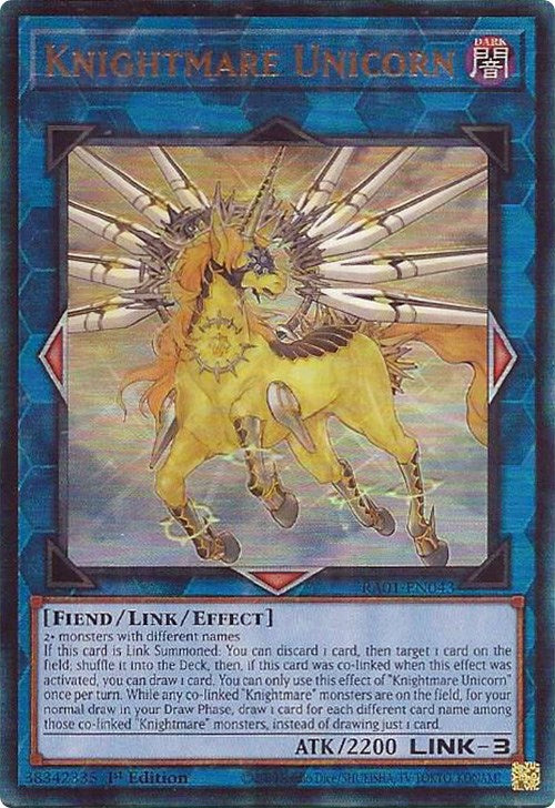 Knightmare Unicorn [RA01-EN043] Prismatic Ultimate Rare | Rock City Comics