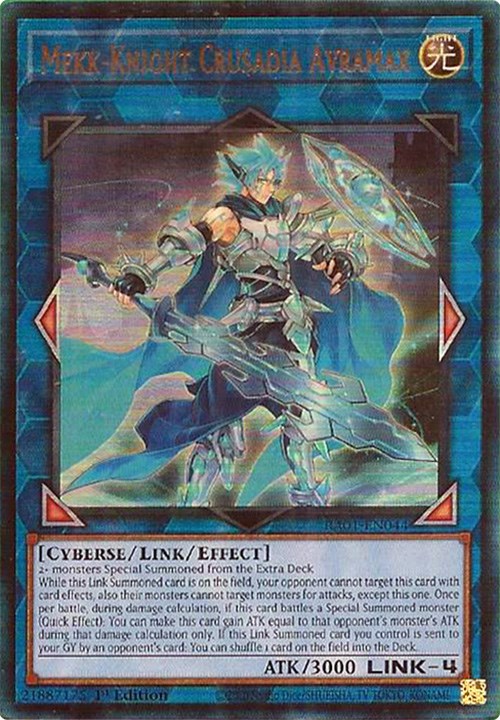 Mekk-Knight Crusadia Avramax [RA01-EN044] Prismatic Ultimate Rare | Rock City Comics