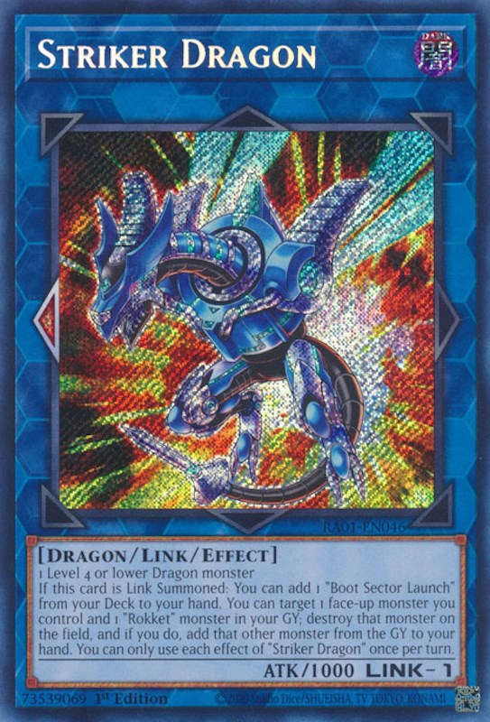 Striker Dragon [RA01-EN046] Secret Rare | Rock City Comics