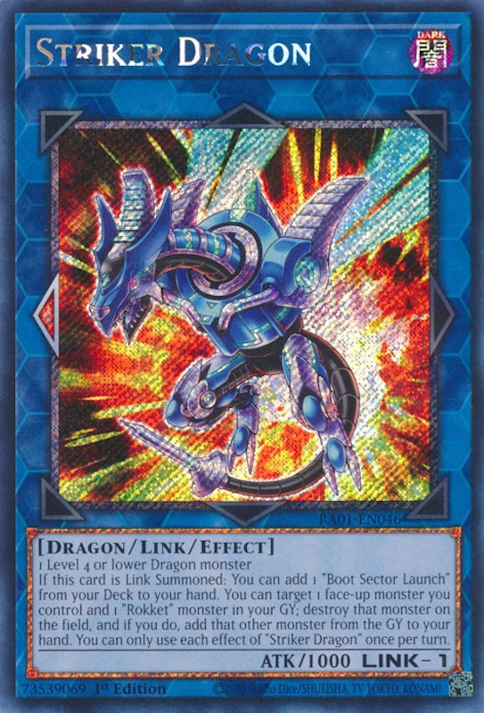 Striker Dragon [RA01-EN046] Platinum Secret Rare | Rock City Comics