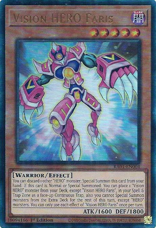 Vision HERO Faris [RA01-EN004] Prismatic Ultimate Rare | Rock City Comics