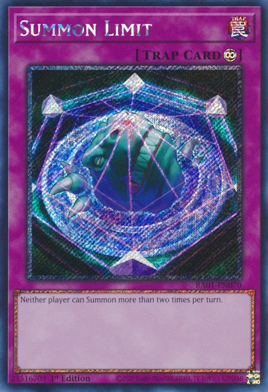 Summon Limit [RA01-EN070] Platinum Secret Rare | Rock City Comics