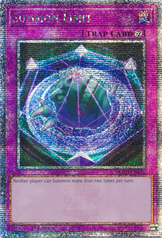 Summon Limit [RA01-EN070] Quarter Century Secret Rare | Rock City Comics