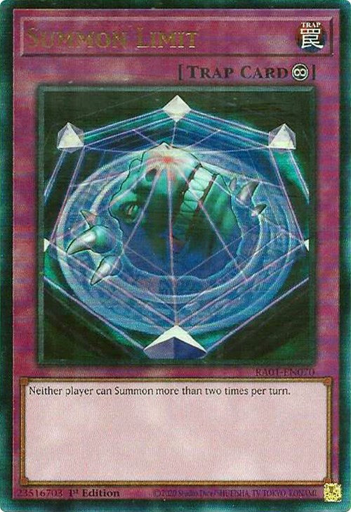 Summon Limit [RA01-EN070] Prismatic Ultimate Rare | Rock City Comics