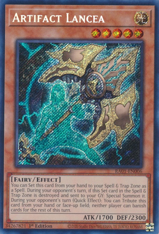 Artifact Lancea [RA01-EN006] Secret Rare | Rock City Comics