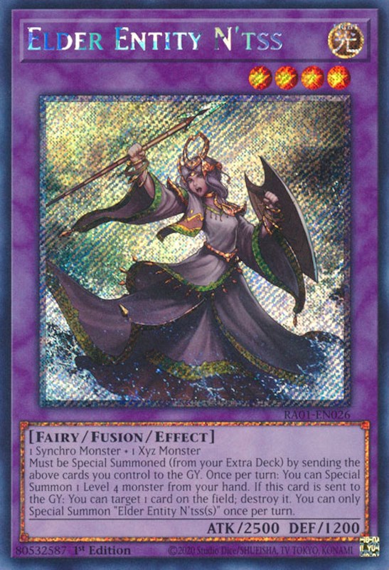 Elder Entity N'tss [RA01-EN026] Platinum Secret Rare | Rock City Comics