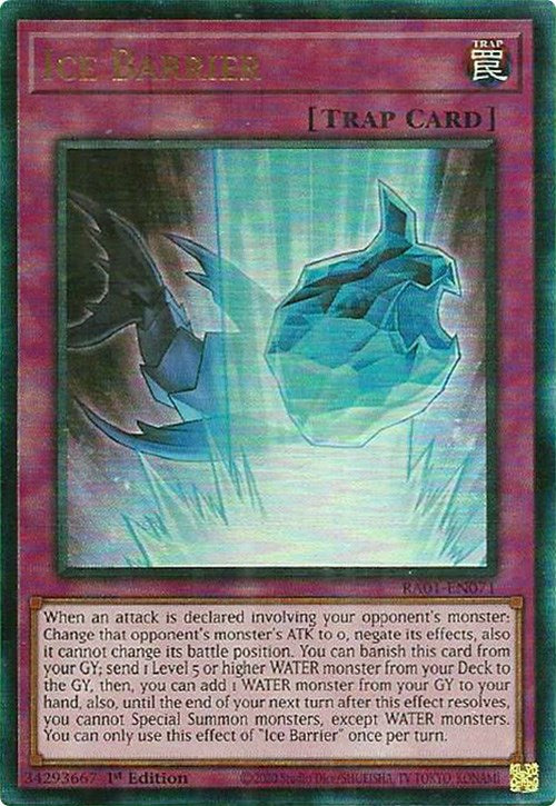 Ice Barrier [RA01-EN071] Prismatic Ultimate Rare | Rock City Comics