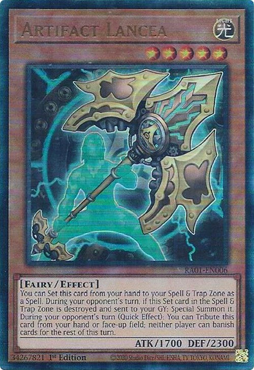 Artifact Lancea [RA01-EN006] Prismatic Ultimate Rare | Rock City Comics