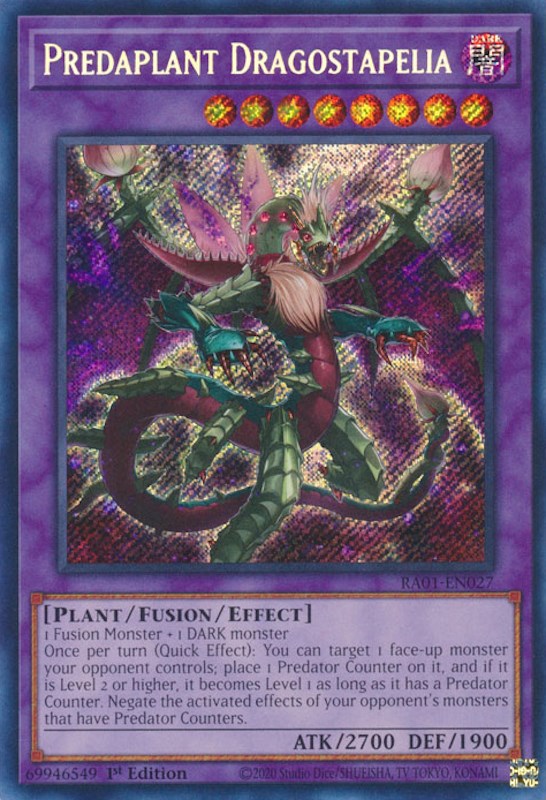 Predaplant Dragostapelia [RA01-EN027] Secret Rare | Rock City Comics