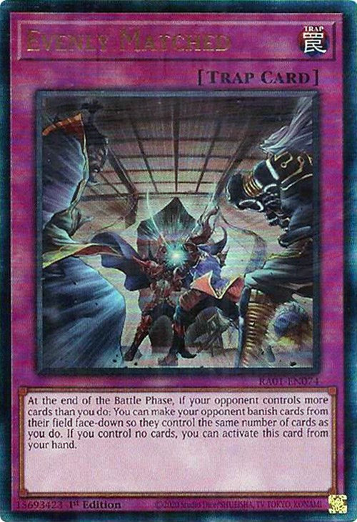 Evenly Matched [RA01-EN074] Prismatic Ultimate Rare | Rock City Comics