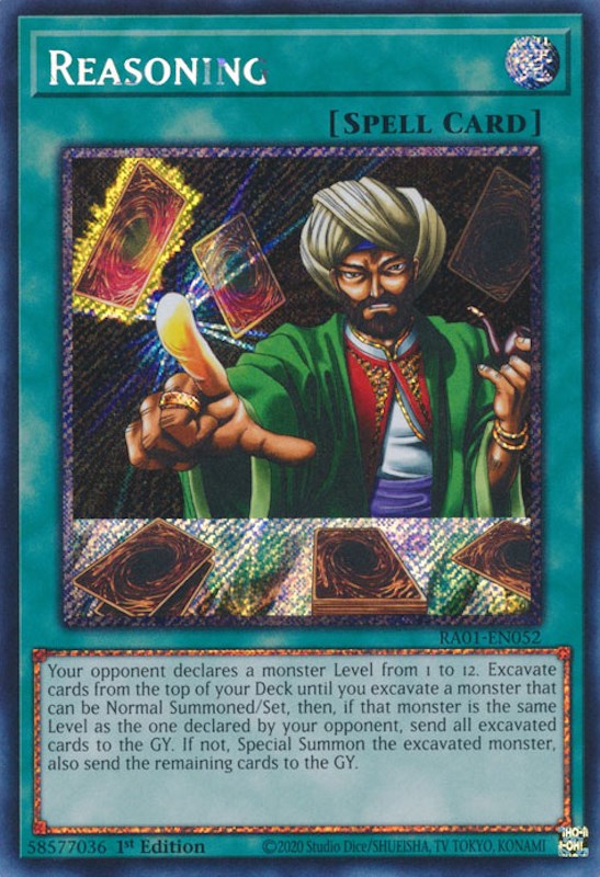 Reasoning [RA01-EN052] Platinum Secret Rare | Rock City Comics