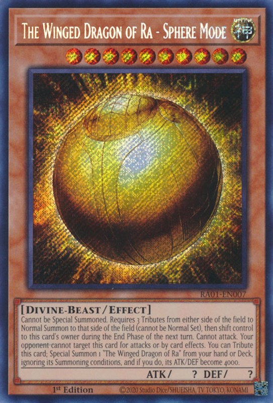 The Winged Dragon of Ra - Sphere Mode [RA01-EN007] Secret Rare | Rock City Comics