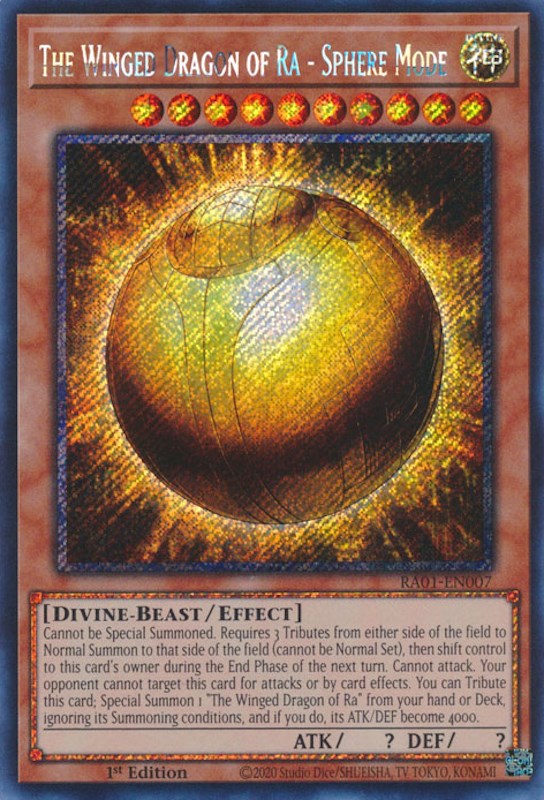 The Winged Dragon of Ra - Sphere Mode [RA01-EN007] Platinum Secret Rare | Rock City Comics