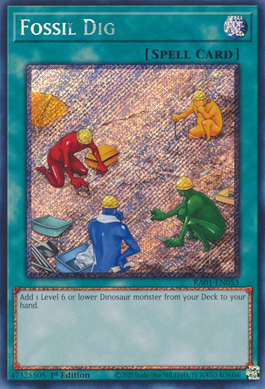 Fossil Dig [RA01-EN053] Platinum Secret Rare | Rock City Comics