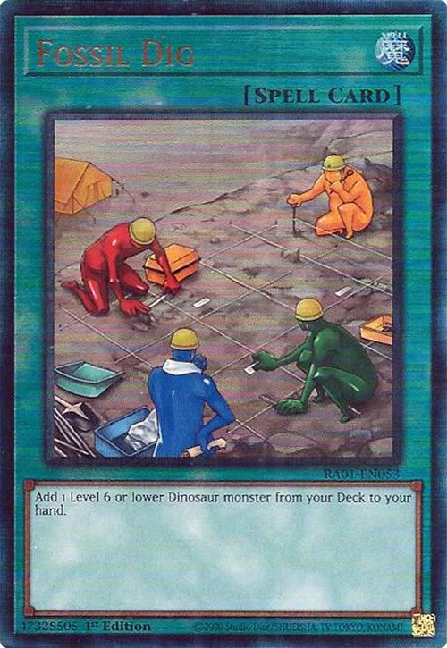 Fossil Dig [RA01-EN053] Prismatic Ultimate Rare | Rock City Comics