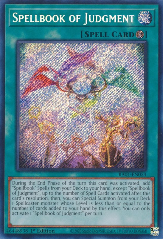 Spellbook of Judgment [RA01-EN054] Secret Rare | Rock City Comics