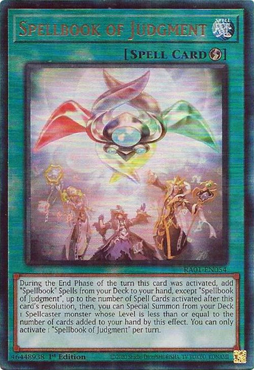 Spellbook of Judgment [RA01-EN054] Prismatic Ultimate Rare | Rock City Comics