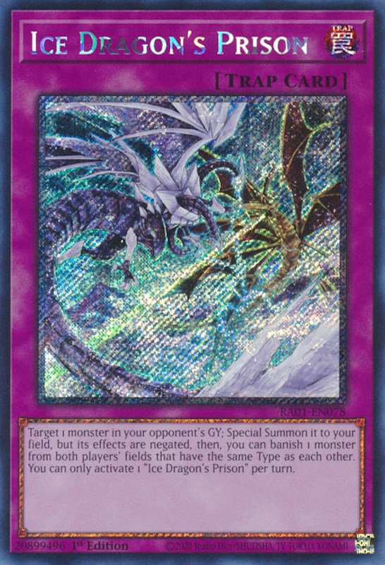 Ice Dragon's Prison [RA01-EN078] Platinum Secret Rare | Rock City Comics