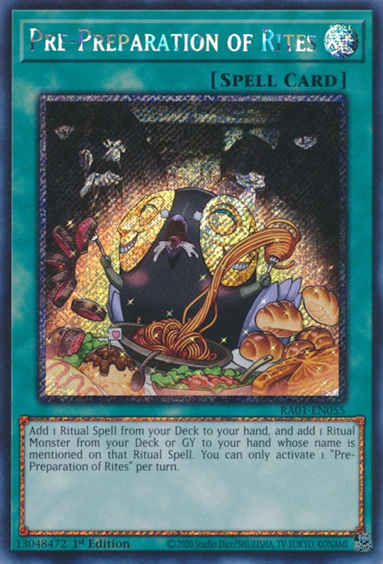 Pre-Preparation of Rites [RA01-EN055] Platinum Secret Rare | Rock City Comics