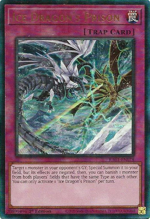 Ice Dragon's Prison [RA01-EN078] Prismatic Ultimate Rare | Rock City Comics