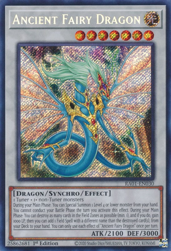 Ancient Fairy Dragon [RA01-EN030] Secret Rare | Rock City Comics