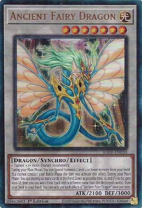 Ancient Fairy Dragon [RA01-EN030] Prismatic Ultimate Rare | Rock City Comics