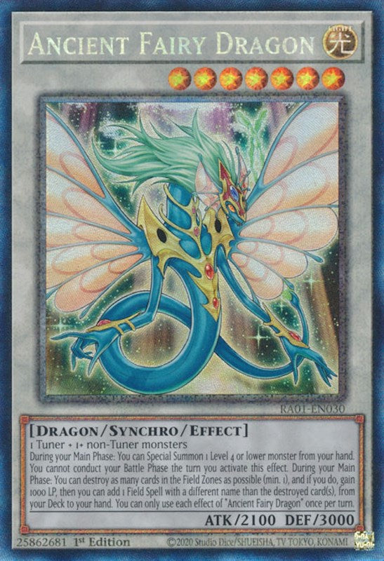 Ancient Fairy Dragon [RA01-EN030] Prismatic Collector's Rare | Rock City Comics