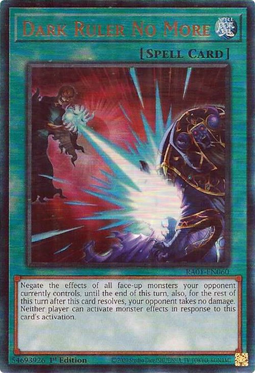 Dark Ruler No More [RA01-EN060] Prismatic Ultimate Rare | Rock City Comics