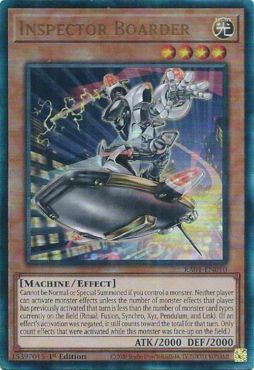 Inspector Boarder [RA01-EN010] Prismatic Ultimate Rare | Rock City Comics