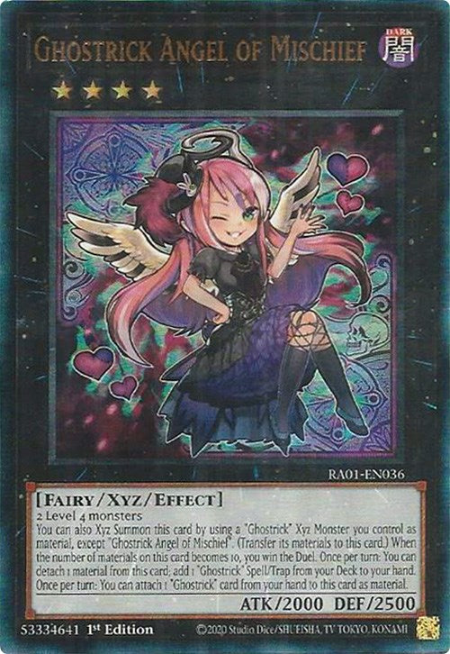 Ghostrick Angel of Mischief [RA01-EN036] Prismatic Ultimate Rare | Rock City Comics