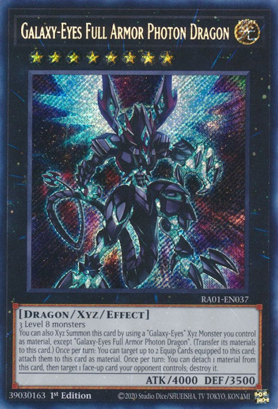 Galaxy-Eyes Full Armor Photon Dragon [RA01-EN037] Secret Rare | Rock City Comics