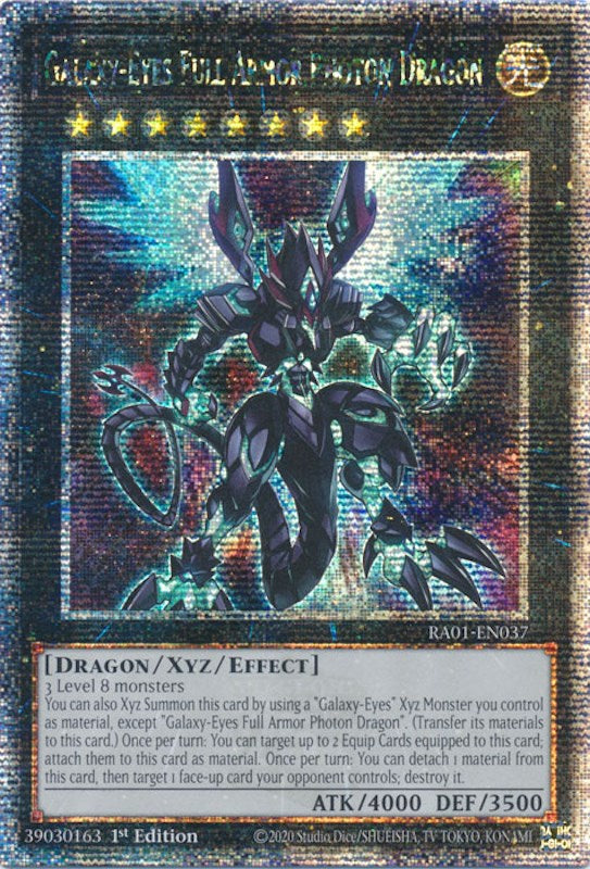 Galaxy-Eyes Full Armor Photon Dragon [RA01-EN037] Quarter Century Secret Rare | Rock City Comics