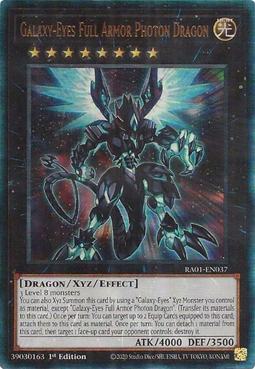 Galaxy-Eyes Full Armor Photon Dragon [RA01-EN037] Prismatic Ultimate Rare | Rock City Comics