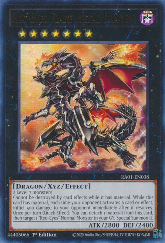 Red-Eyes Flare Metal Dragon [RA01-EN038] Ultra Rare | Rock City Comics